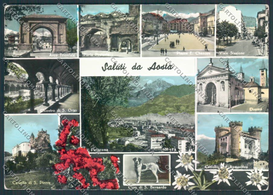Aosta città foto FG cartolina MQ3887 – fronte