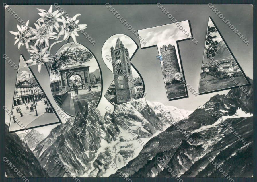 Aosta città foto FG cartolina MQ3898 – fronte