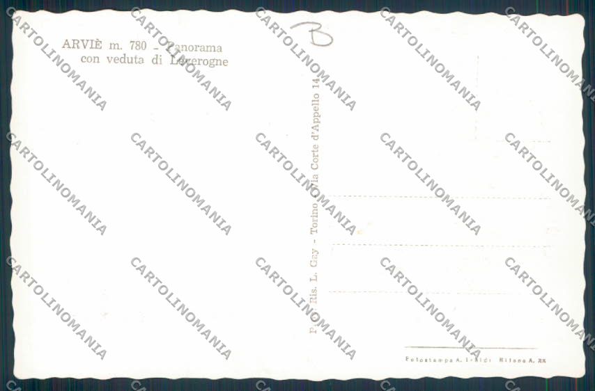 Aosta Arvier foto cartolina MQ3937 – retro