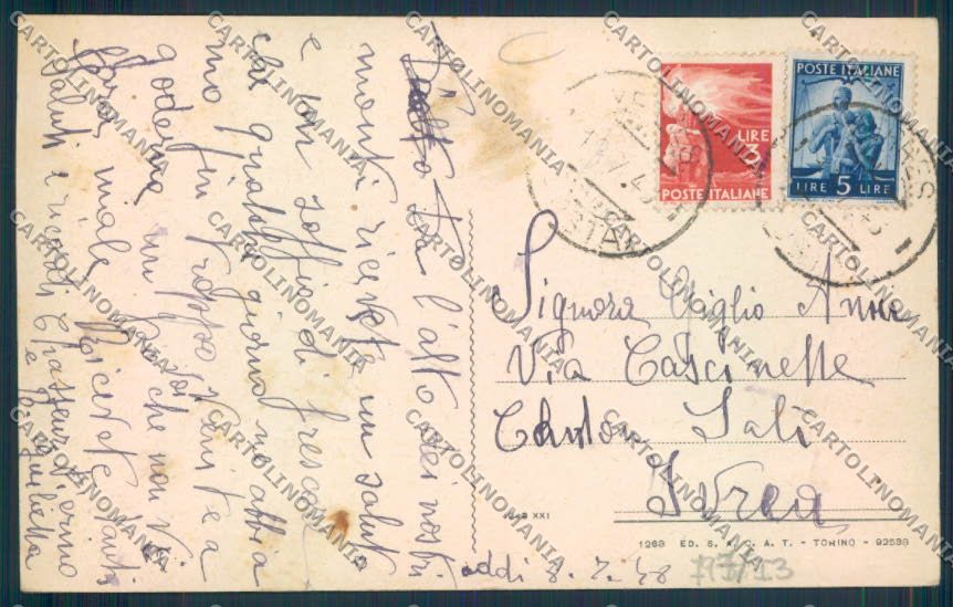 Aosta Ayas Champoluc cartolina MQ3960 – retro
