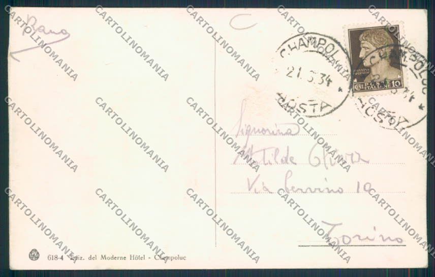 Aosta Ayas Champoluc cartolina MQ3962 – retro