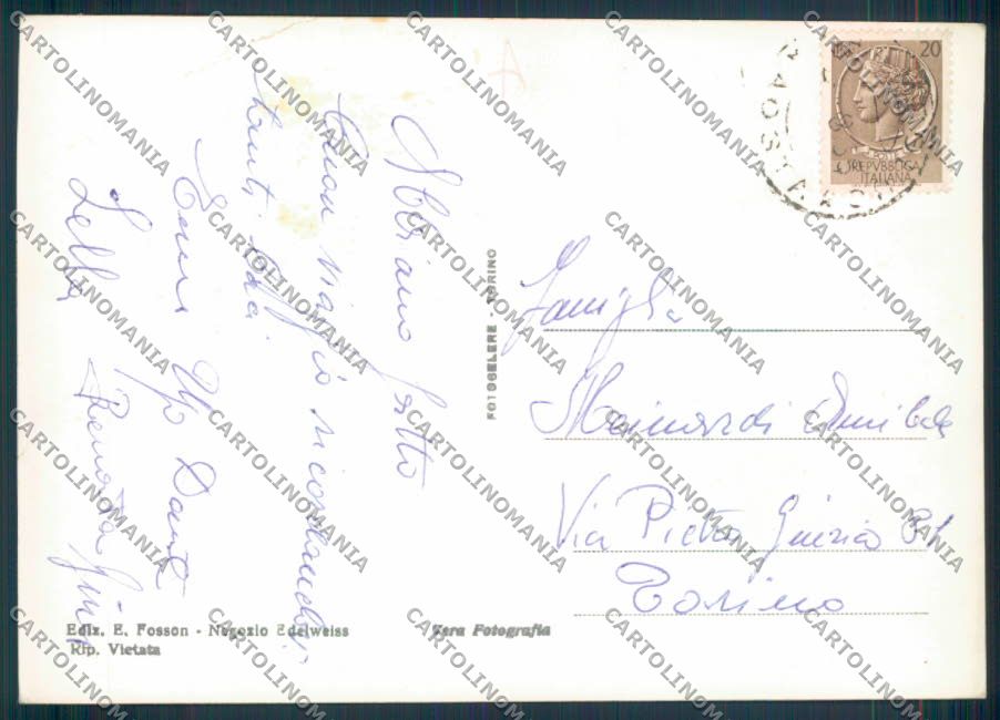 Aosta Ayas Champoluc foto FG cartolina MQ3987 – retro