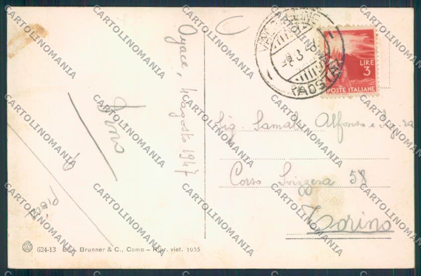Aosta Bionaz PIEGA cartolina MQ4014 – retro