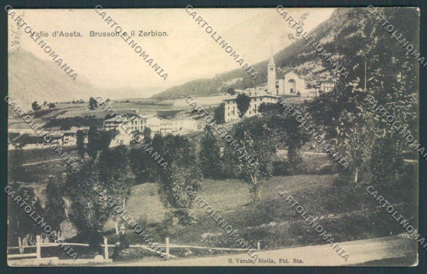 Aosta Brusson cartolina MQ4034 – fronte