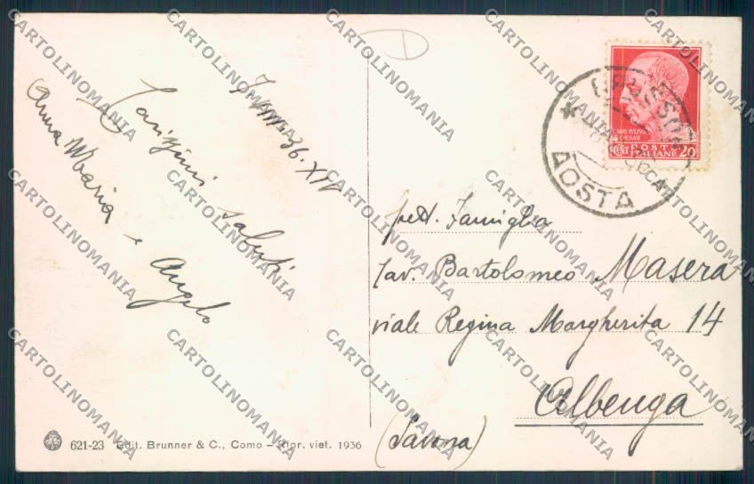 Aosta Brusson cartolina MQ4036 – retro