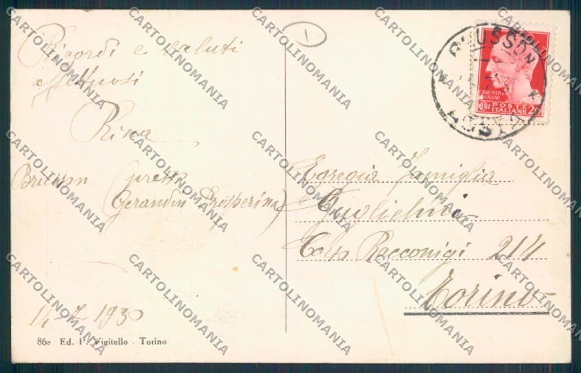 Aosta Brusson cartolina MQ4041 – retro