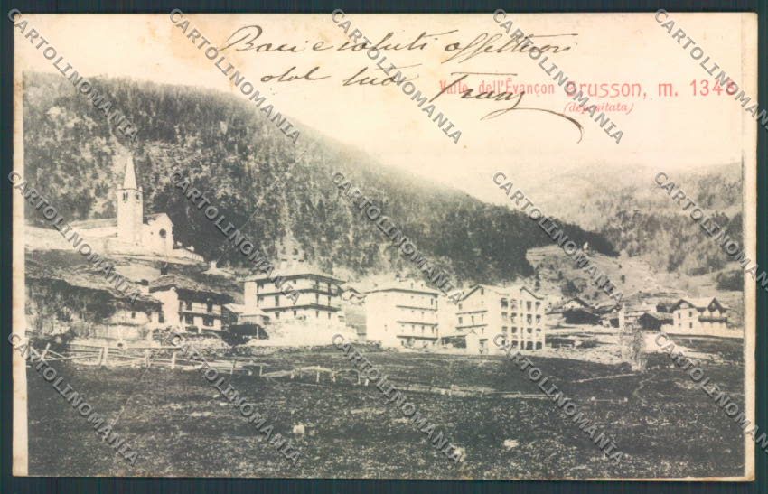 Aosta Brusson RIPARATA cartolina MQ4042 – fronte