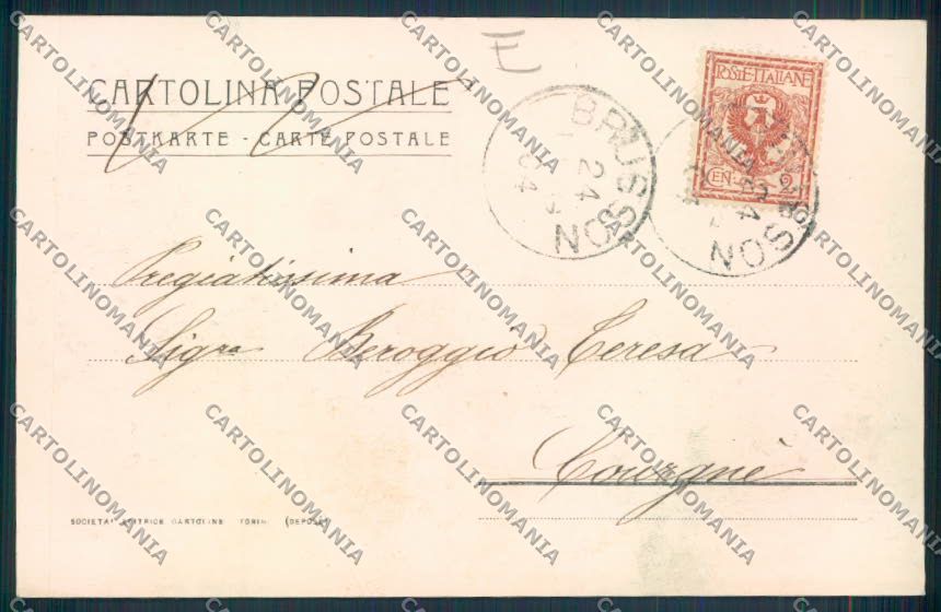 Aosta Brusson cartolina MQ4043 – retro