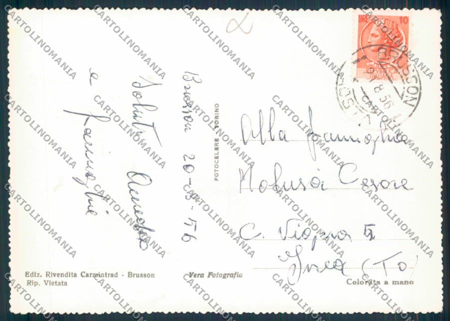 Aosta Brusson foto FG cartolina MQ4053 – retro