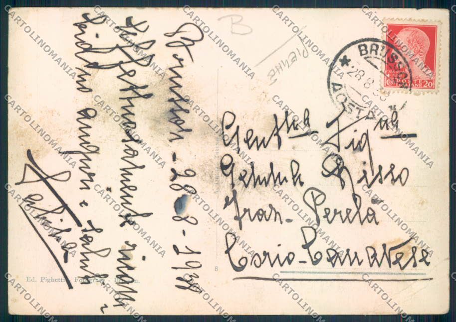 Aosta Brusson PIEGHE FG cartolina MQ4056 – retro
