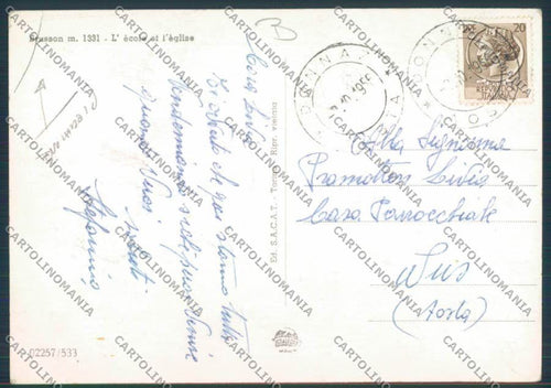Aosta Brusson PIEGHINE foto FG cartolina MQ4057 – retro