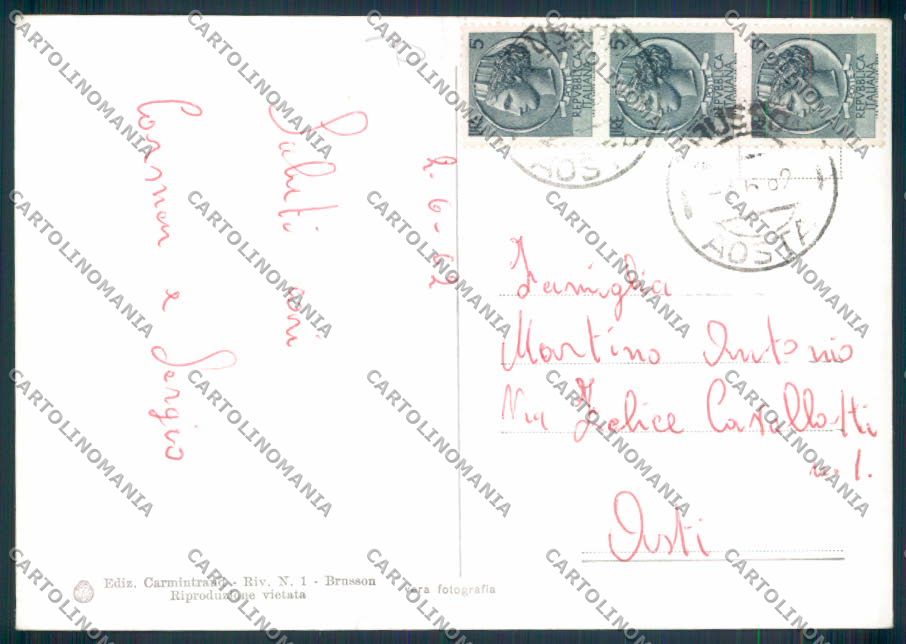 Aosta Brusson foto FG cartolina MQ4058 – retro