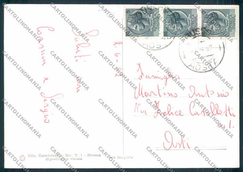 Aosta Brusson foto FG cartolina MQ4058 – retro