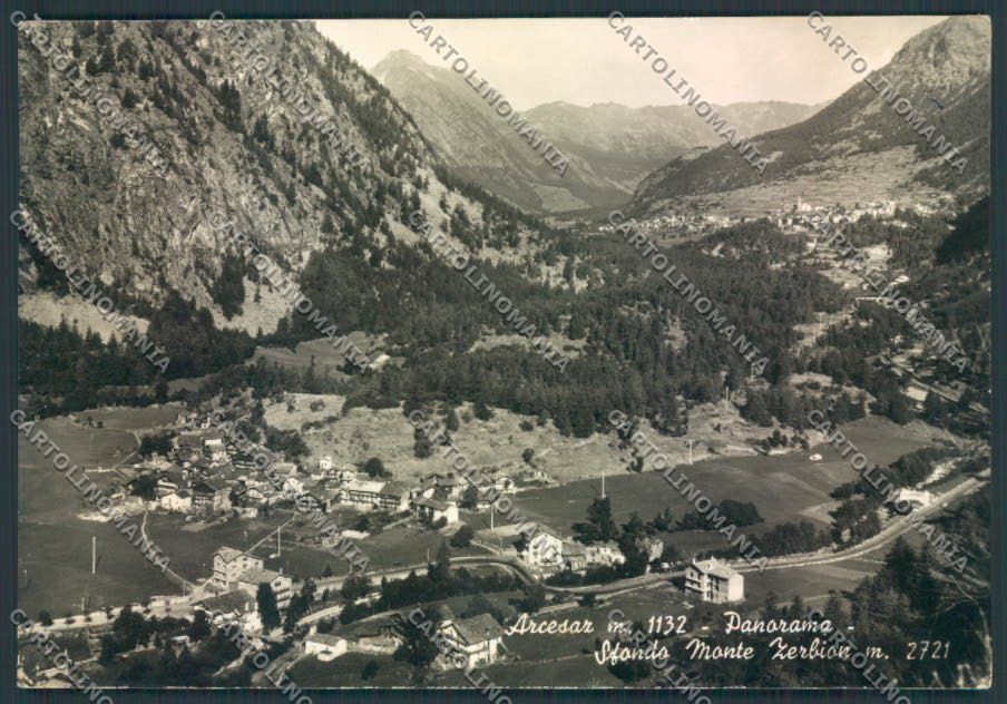 Aosta Brusson Arcesaz foto FG cartolina MQ4060 – fronte
