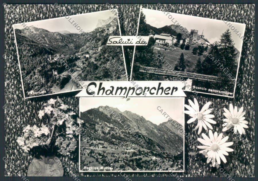 Aosta Champorcher Saluti da foto FG cartolina MQ4092 – fronte
