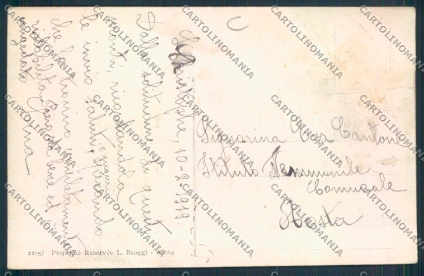 Aosta Chatillon ABRASA cartolina MQ4113 – retro