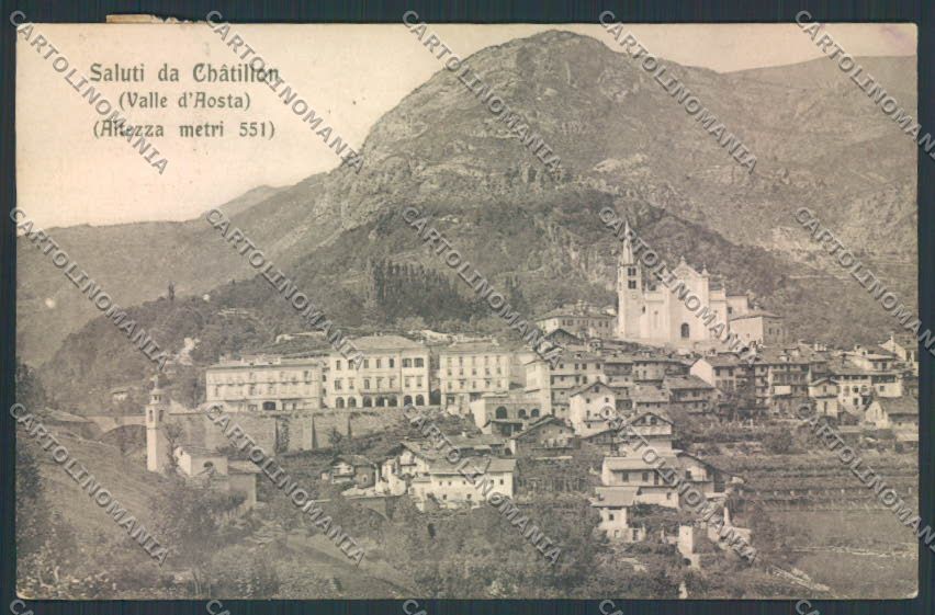 Aosta Chatillon SCOLLATA cartolina MQ4128 – fronte