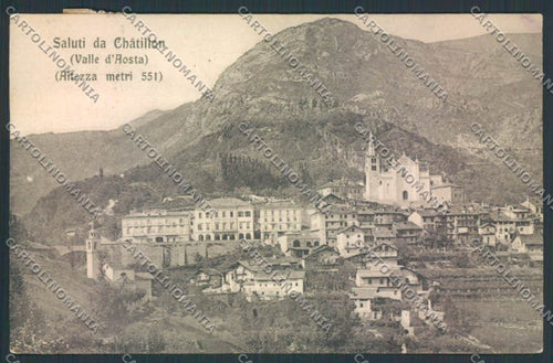 Aosta Chatillon SCOLLATA cartolina MQ4128 – fronte