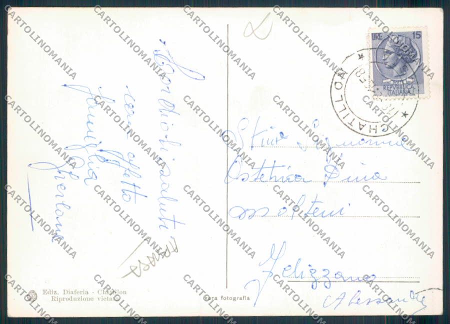 Aosta Chatillon ABRASA foto FG cartolina MQ4146 – retro
