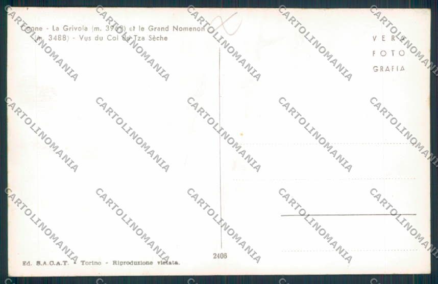 Aosta Cogne Grivola foto cartolina MQ4153 – retro