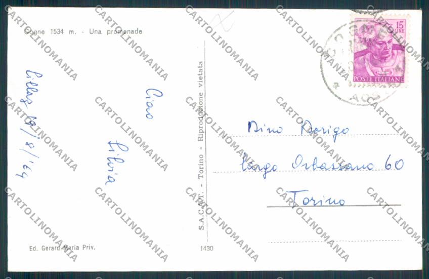 Aosta Cogne foto cartolina MQ4154 – retro