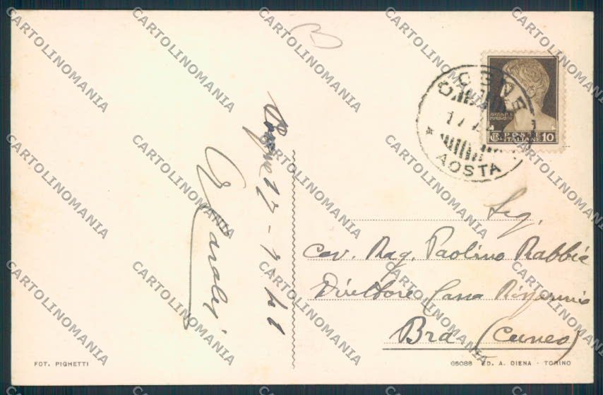 Aosta Cogne Lago Loye cartolina MQ4161 – retro