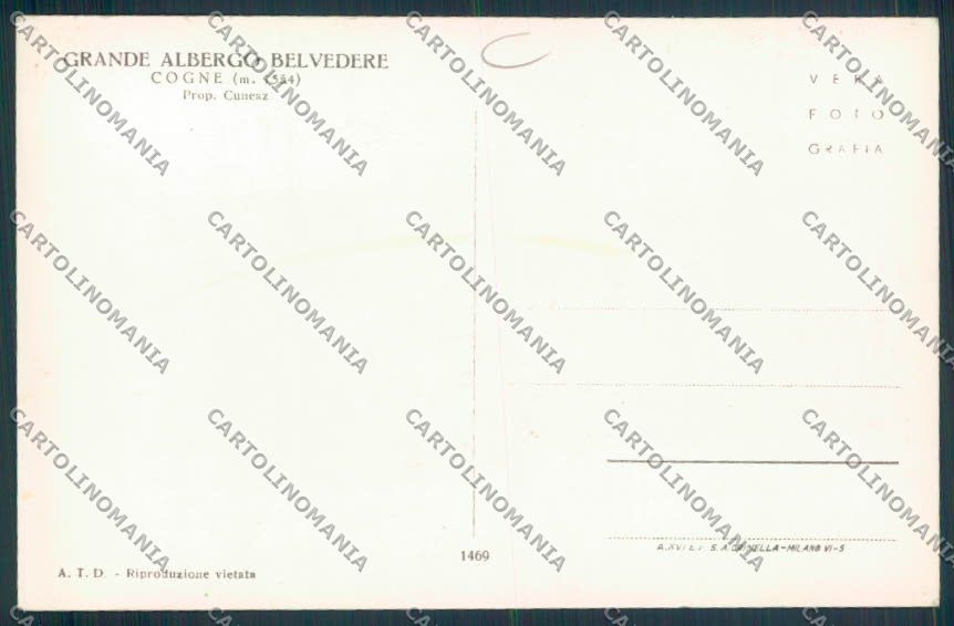 Aosta Cogne foto cartolina MQ4181 – retro