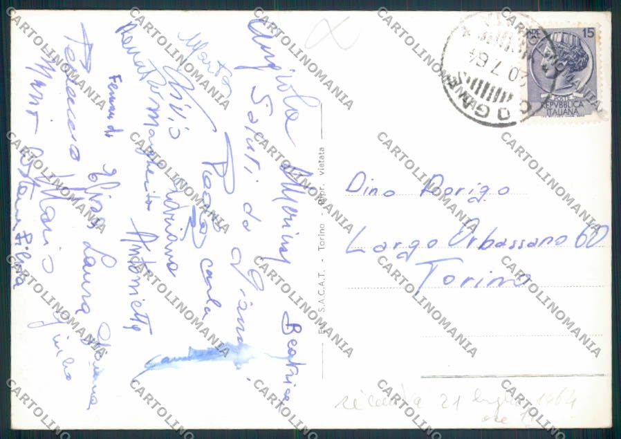 Aosta Cogne Lillaz foto FG cartolina MQ4197 – retro