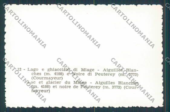 Aosta Courmayeur mini foto cartolina MQ4220 – retro