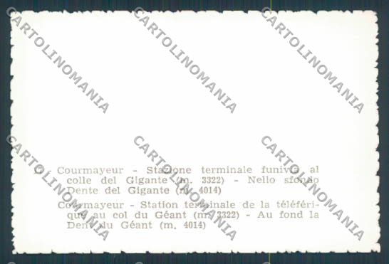 Aosta Courmayeur mini foto cartolina MQ4225 – retro