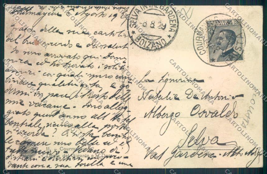 Aosta Courmayeur SCOLLATA cartolina MQ4232 – retro