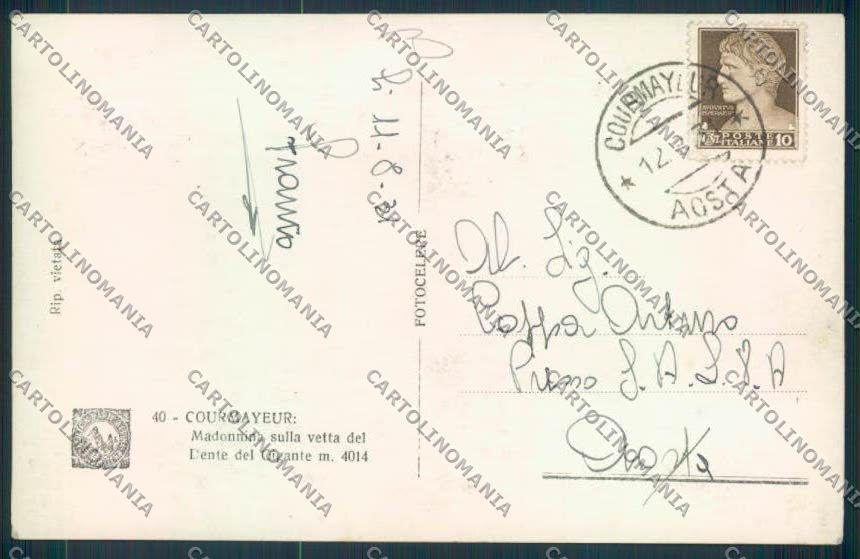 Aosta Courmayeur Dente Gigante foto cartolina MQ4235 – retro