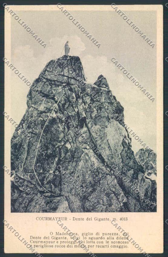 Aosta Courmayeur Dente Gigante cartolina MQ4236 – fronte