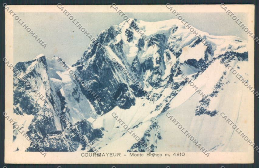 Aosta Courmayeur M. Bianco cartolina MQ4247 – fronte