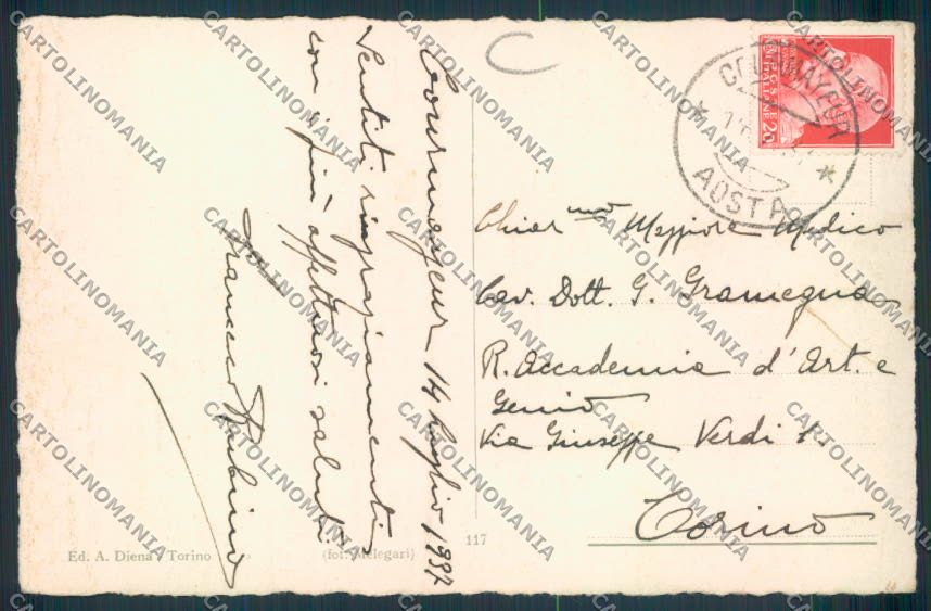 Aosta Courmayeur Entrèves cartolina MQ4260 – retro
