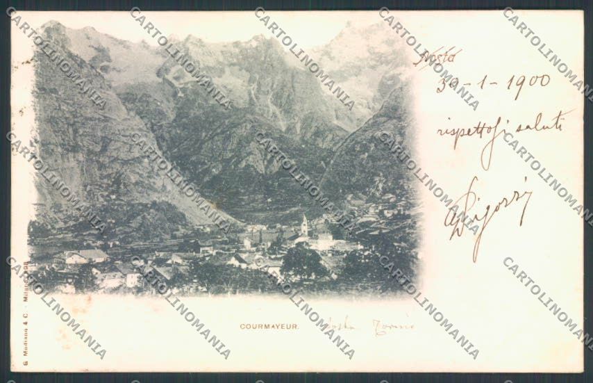Aosta Courmayeur SCOLLATA cartolina MQ4289 – fronte