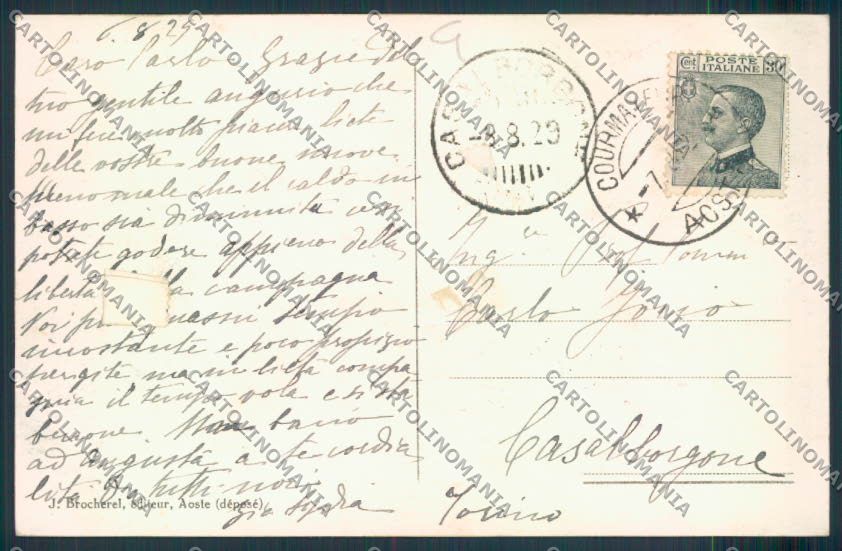 Aosta Courmayeur cartolina MQ4304 – retro