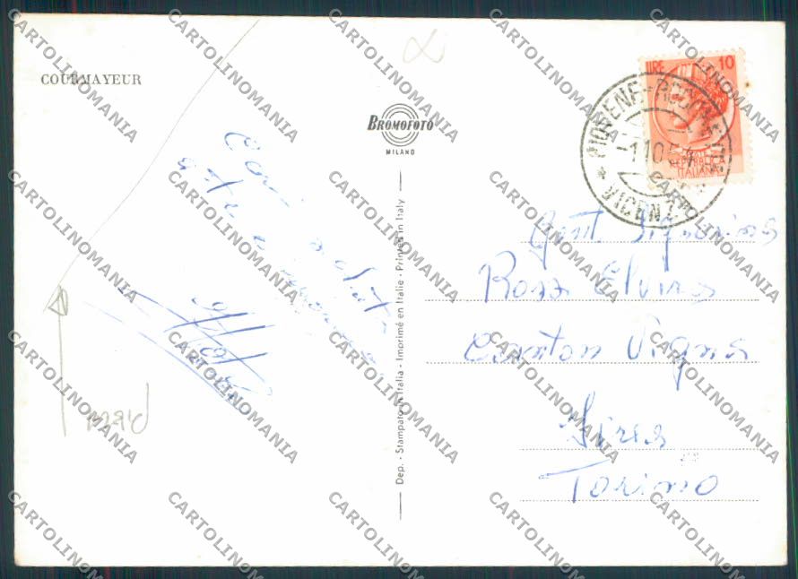 Aosta Courmayeur PIEGA foto FG cartolina MQ4314 – retro
