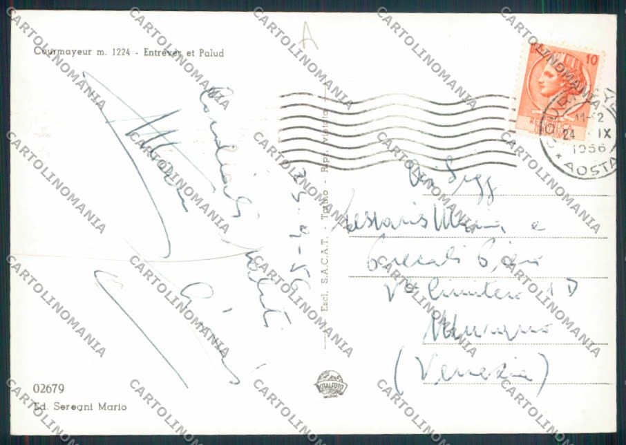 Aosta Courmayeur foto FG cartolina MQ4324 – retro
