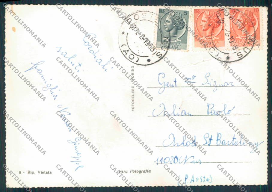 Aosta Courmayeur foto FG cartolina MQ4330 – retro