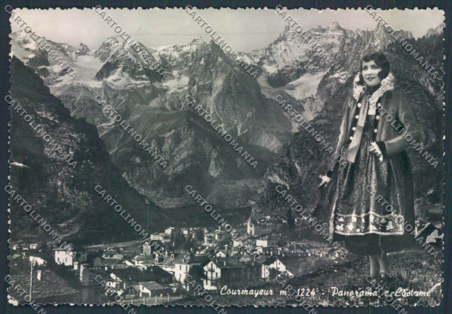Aosta Courmayeur STRAPPO PIEGHINE foto FG cartolina MQ4331 – fronte