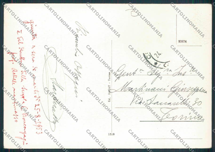 Aosta Courmayeur FG cartolina MQ4336 – retro