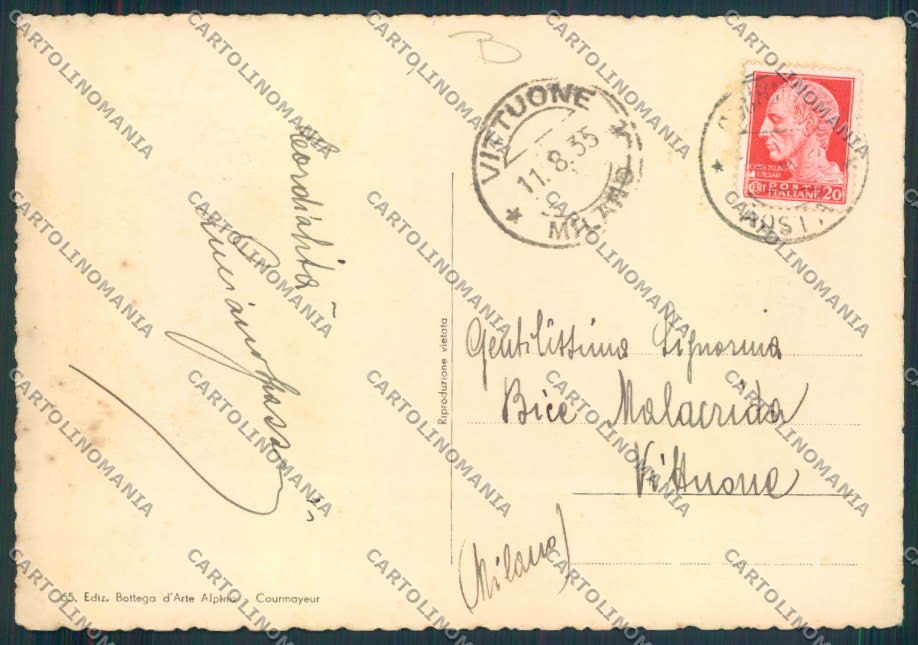 Aosta Courmayeur foto FG cartolina MQ4337 – retro