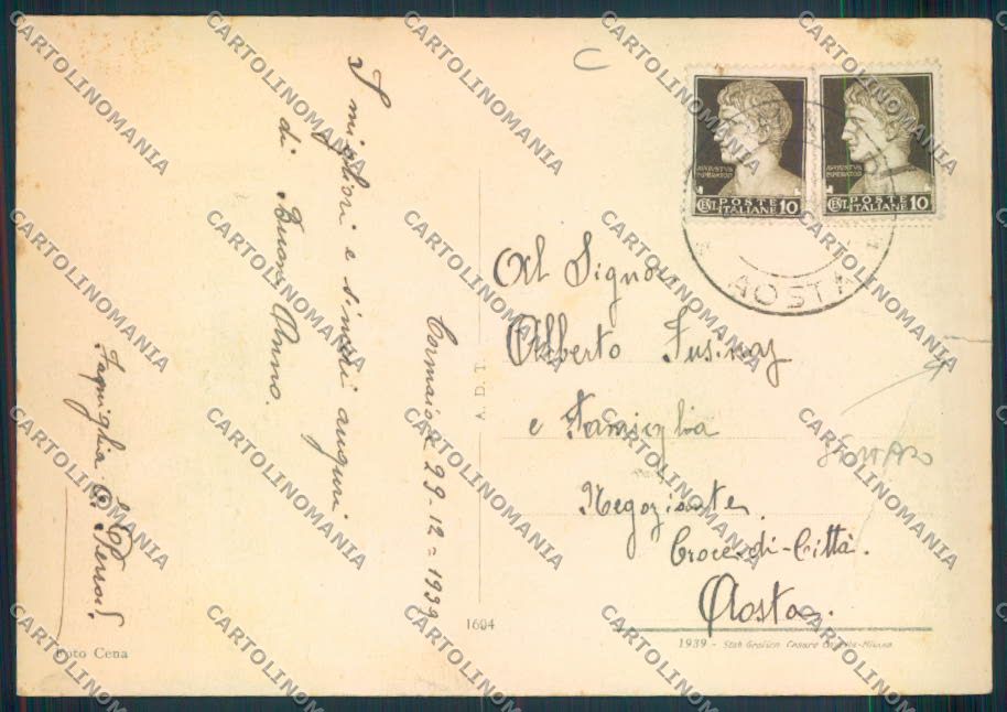 Aosta Courmayeur FG cartolina MQ4350 – retro