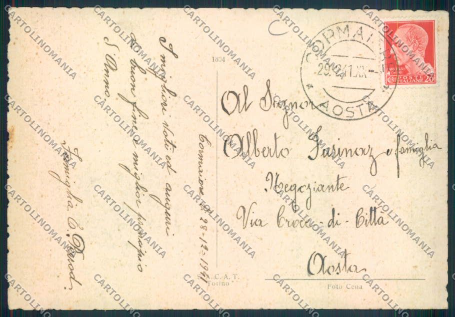 Aosta Courmayeur FG cartolina MQ4351 – retro