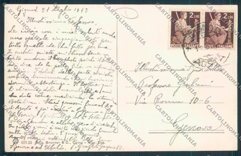 Aosta Gignod cartolina MQ4390 – retro