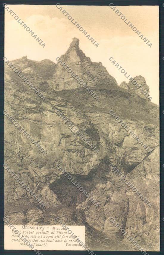 Aosta Gressoney La Trinité cartolina MQ4400 – fronte