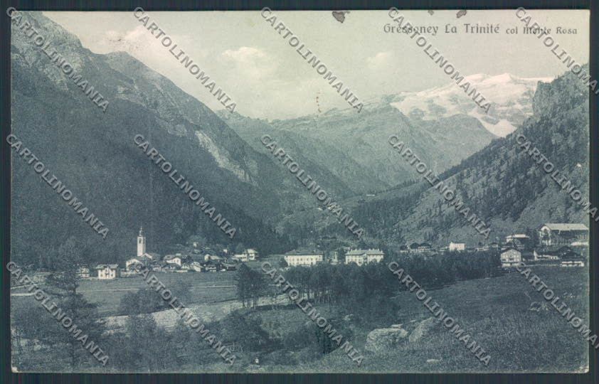 Aosta Gressoney La Trinité Monte Rosa cartolina MQ4404 – fronte