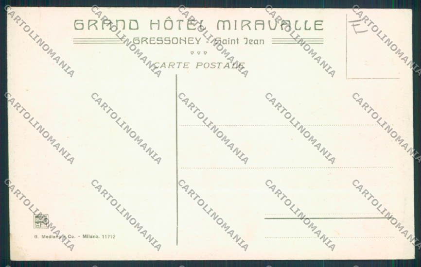 Aosta Gressoney La Trinité Monte Rosa cartolina MQ4415 – retro