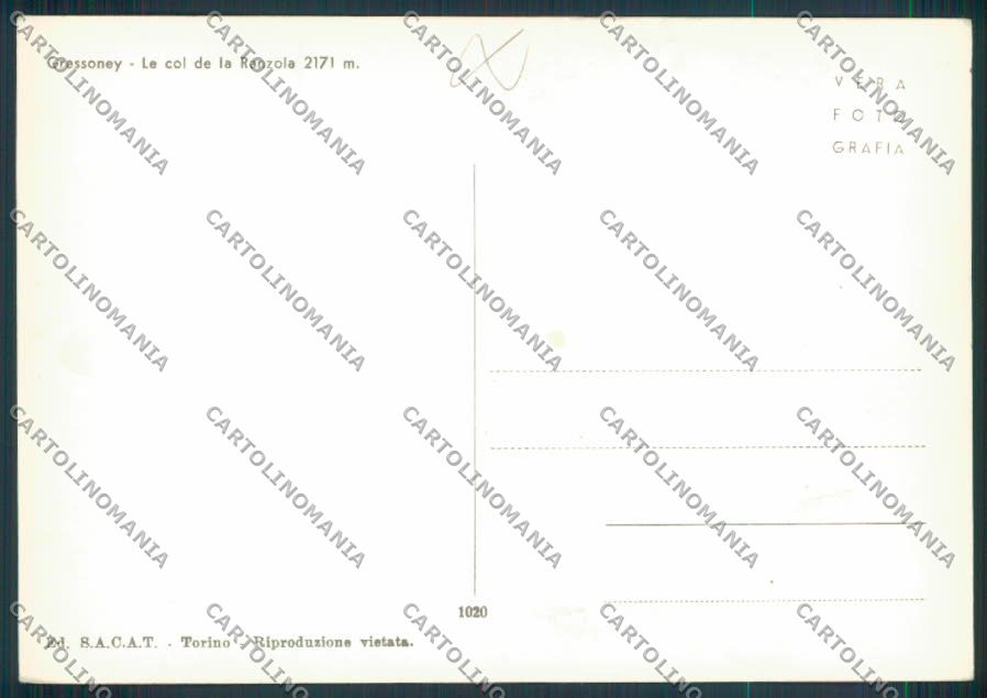 Aosta Gressoney La Trinité foto FG cartolina MQ4421 – retro